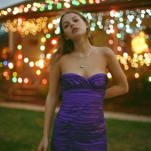 Zara Draped Purple Sweetheart Neckline Mini Dress Size M